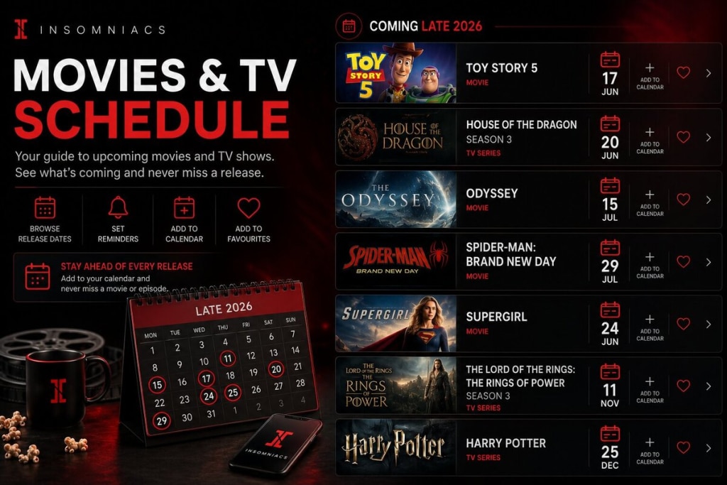 Coming Soon movies and TV shows Calendar